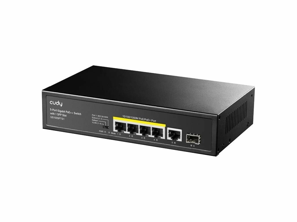 switch 5 porturi poe gigabit, 1 port uplink sfp, gs1005pts1 cudy - imagine 7